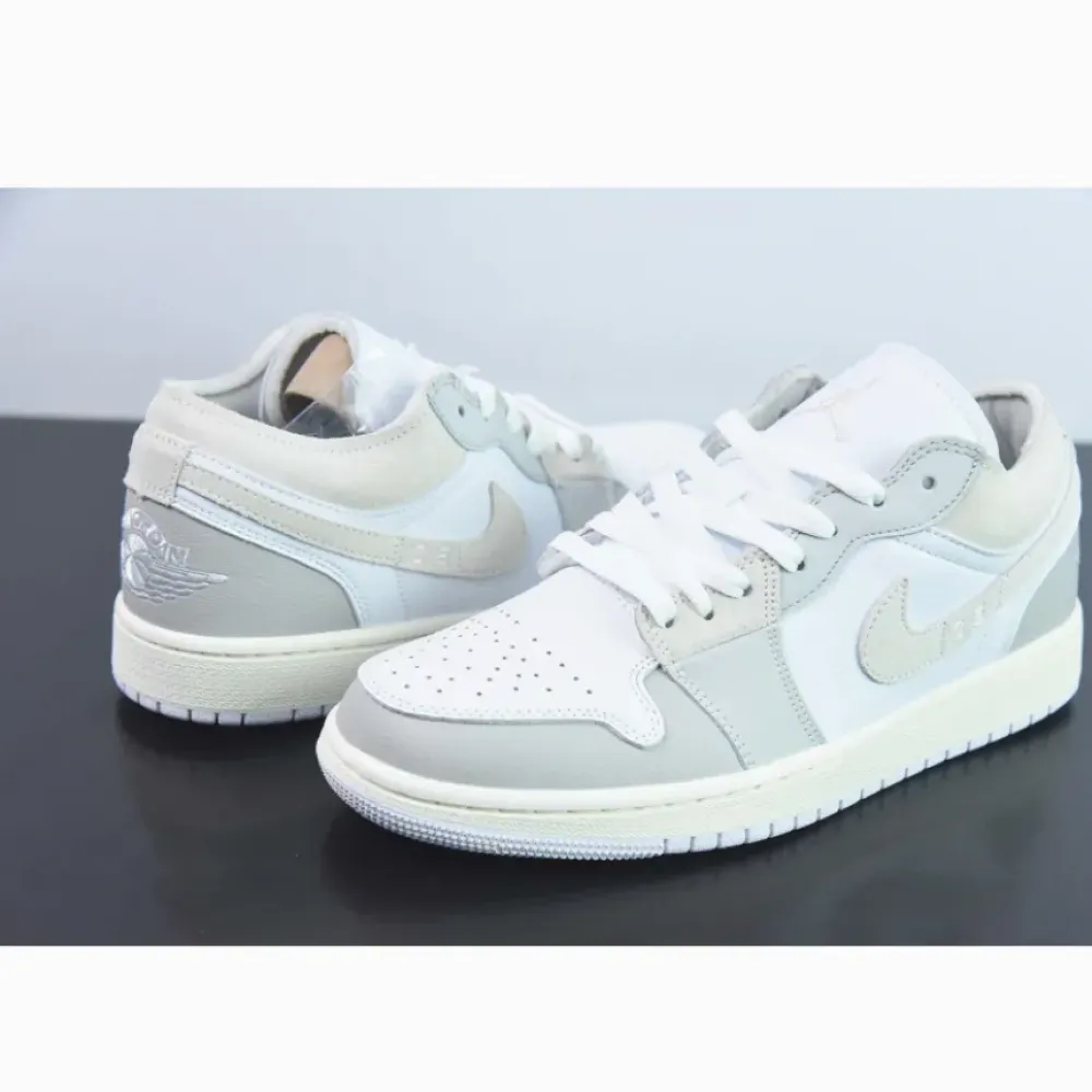 Air Jordan 1 Low Craft Tech Grey/Light Orewood Brown-White  DN1635-002