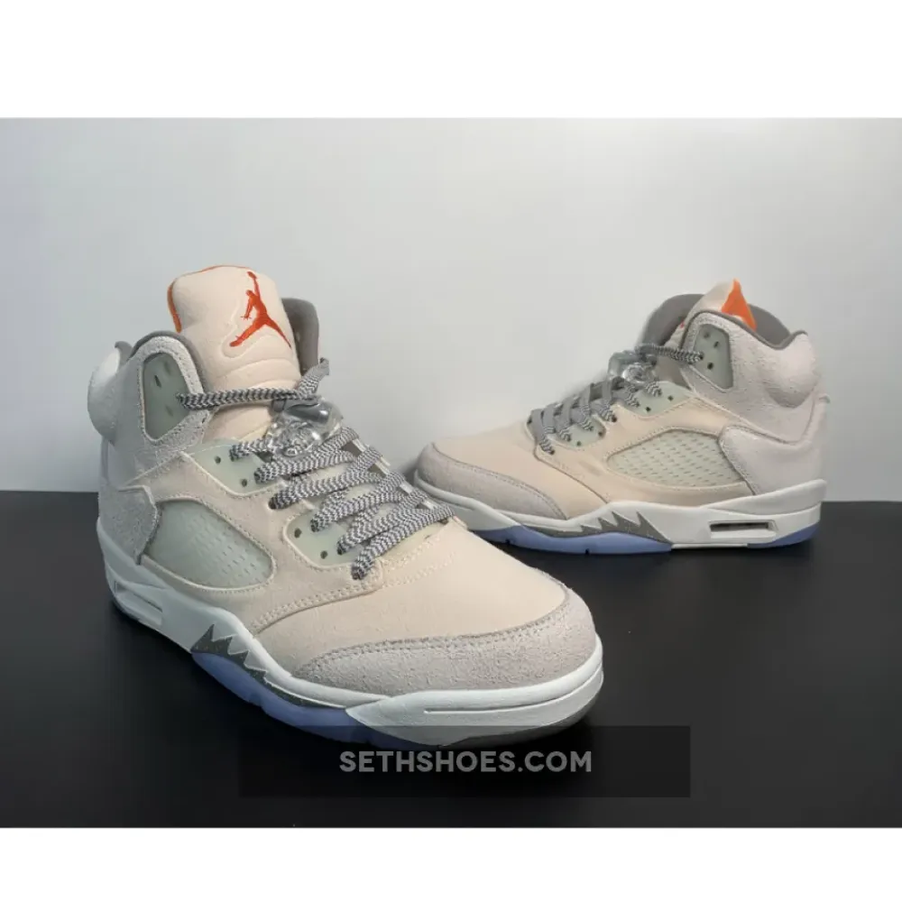 Air Jordan 5 Retro SE “Craft” Light Orewood Brown/Safety Orange  FD9222-180