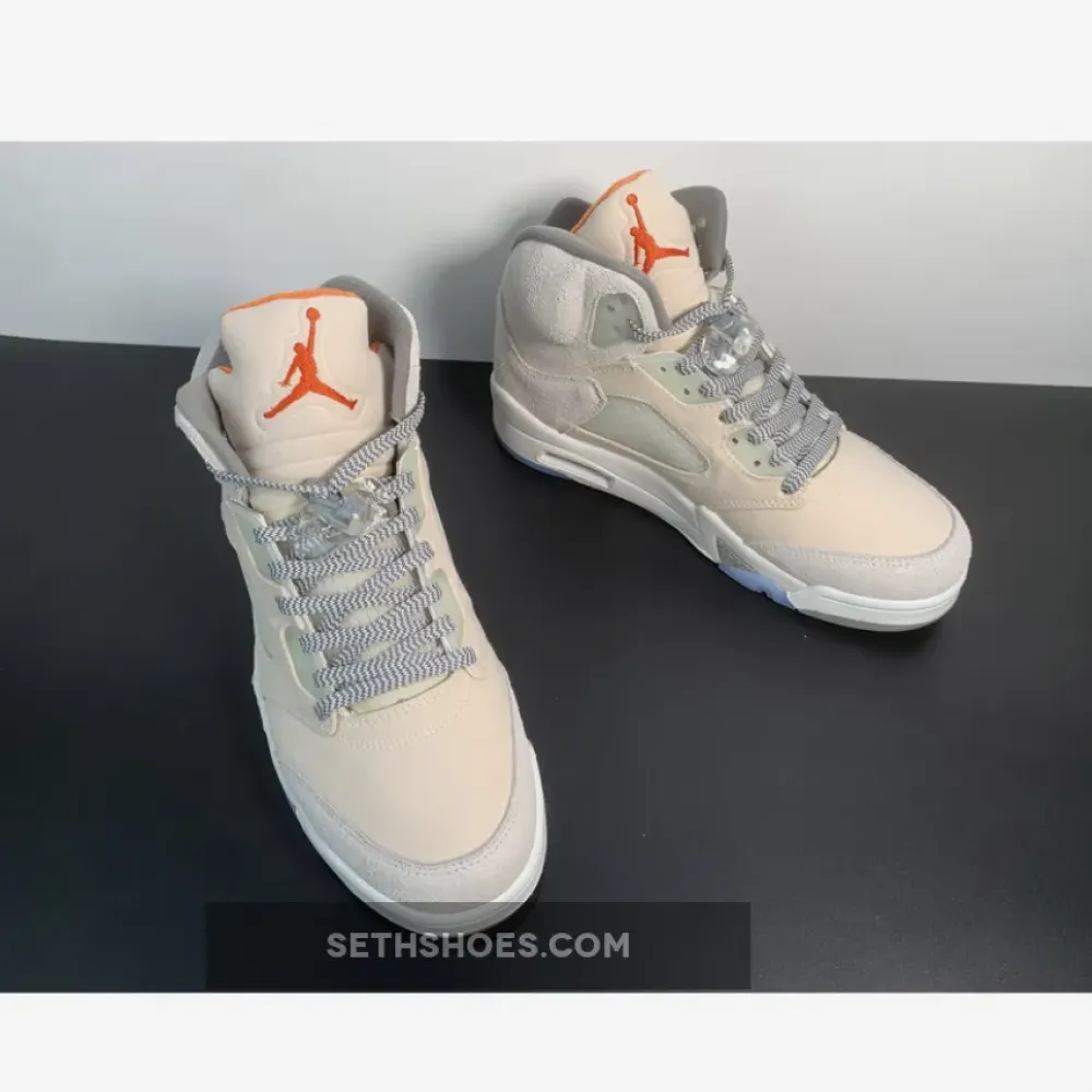 Air Jordan 5 Retro SE “Craft” Light Orewood Brown/Safety Orange  FD9222-180