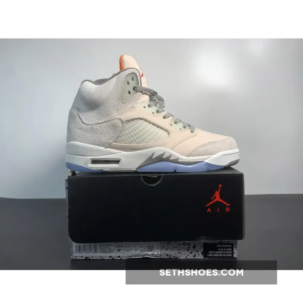 Air Jordan 5 Retro SE “Craft” Light Orewood Brown/Safety Orange  FD9222-180