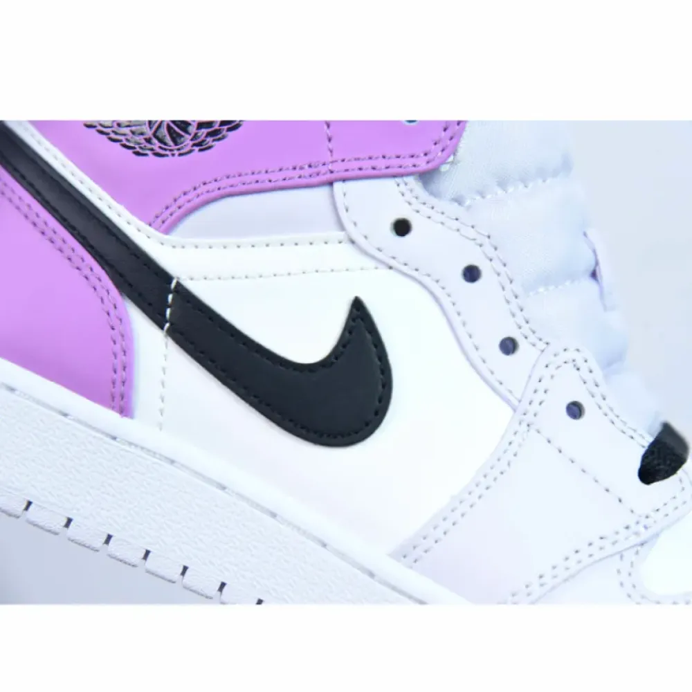 Air Jordan 1 Mid Barely Grape/Black-White-Rush Fuchsia  DQ8423-501
