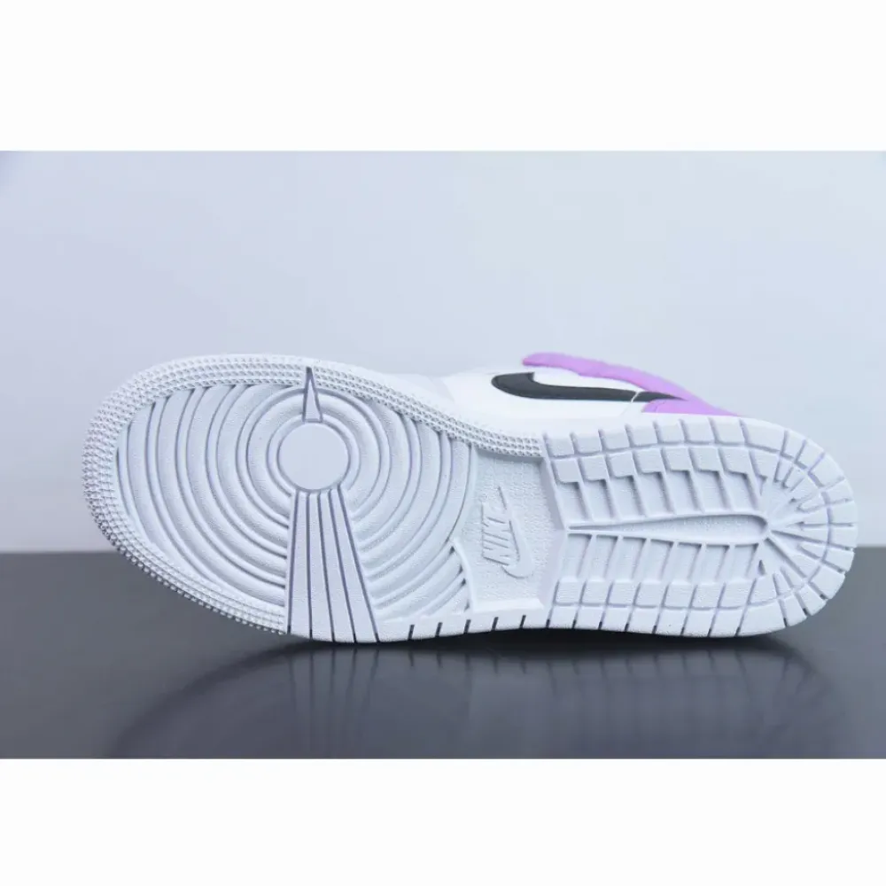 Air Jordan 1 Mid Barely Grape/Black-White-Rush Fuchsia  DQ8423-501