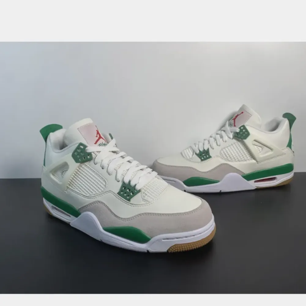 Nike SB x Air Jordan 4 Sail/Pine Green-Neutral Grey-White  DR5415-103