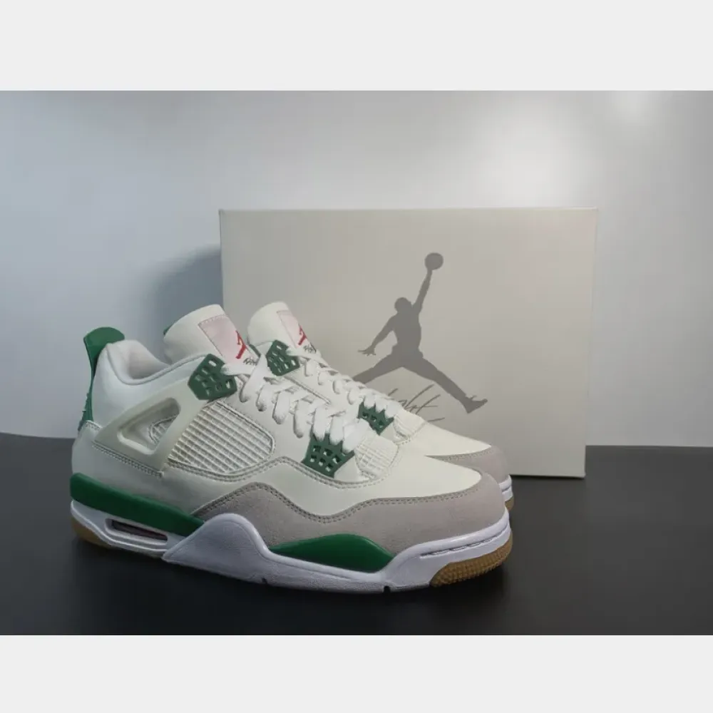 Nike SB x Air Jordan 4 Sail/Pine Green-Neutral Grey-White  DR5415-103