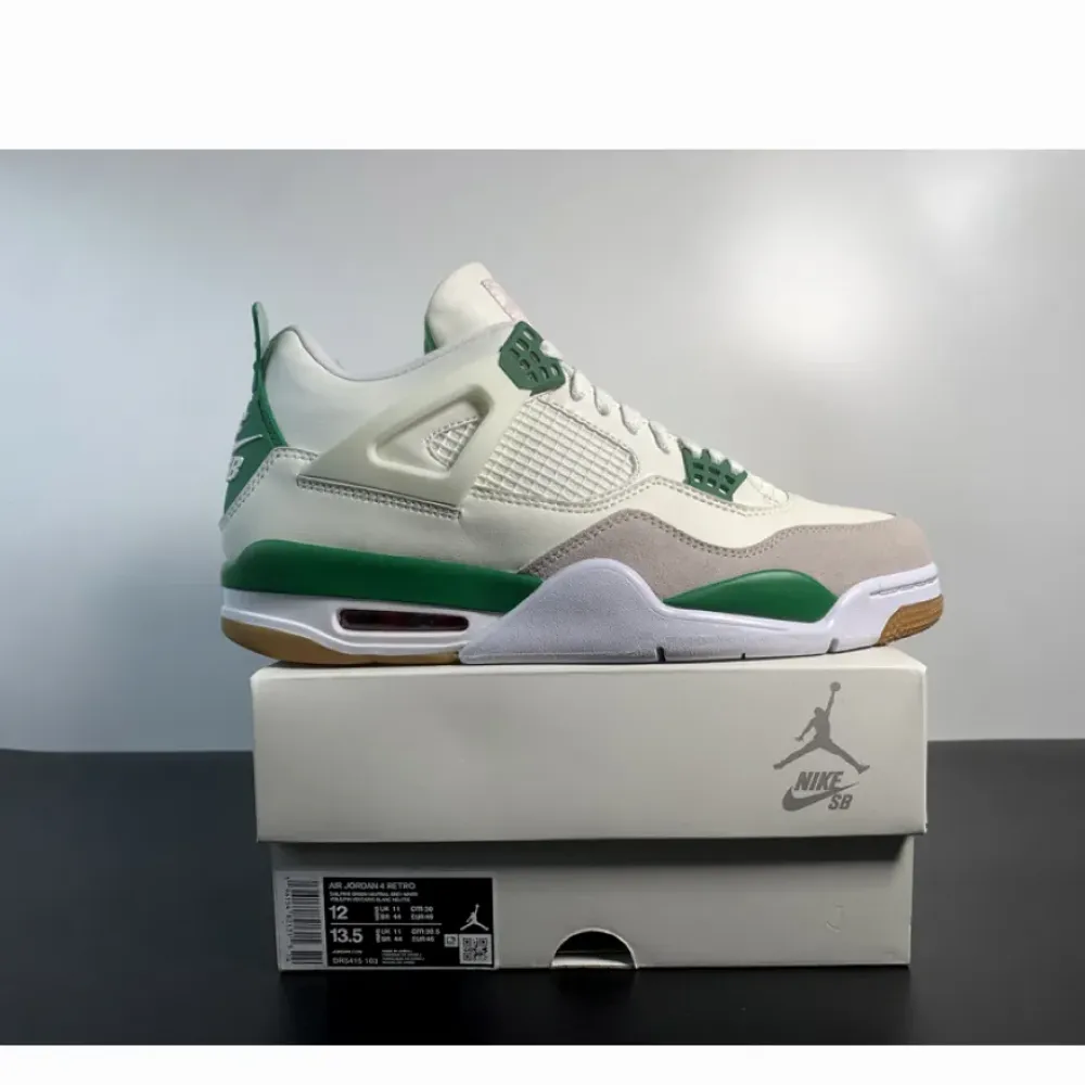 Nike SB x Air Jordan 4 Sail/Pine Green-Neutral Grey-White  DR5415-103