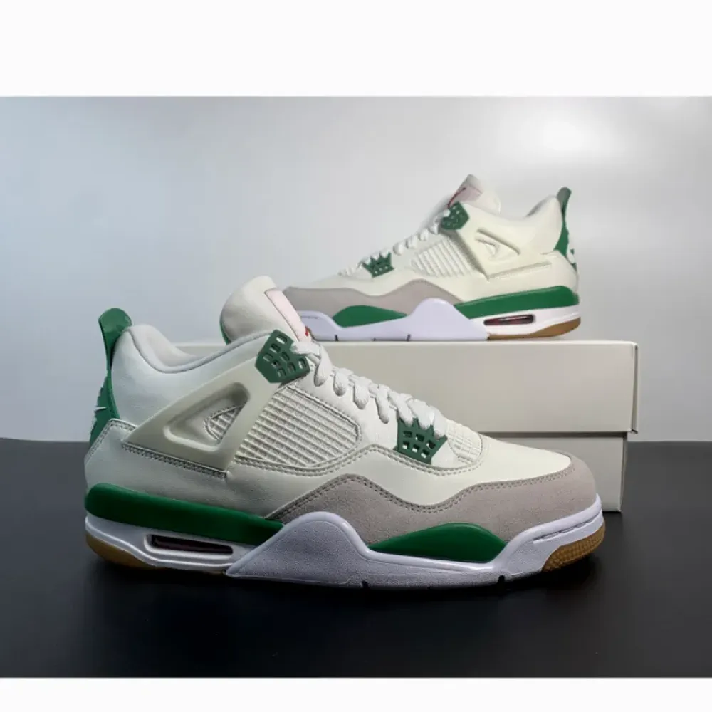 Nike SB x Air Jordan 4 Sail/Pine Green-Neutral Grey-White  DR5415-103