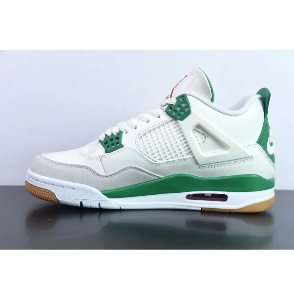 Nike SB x Air Jordan 4 Sail/Pine Green-Neutral Grey-White  DR5415-103