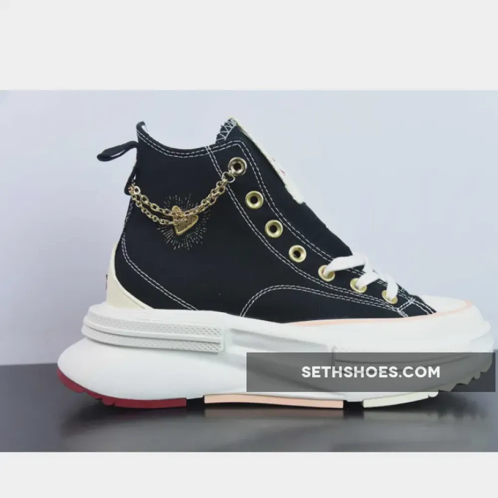 Converse Run Star Legacy CX Platform High ‘Valentine’s Day 2023’ Black Gold A05137C