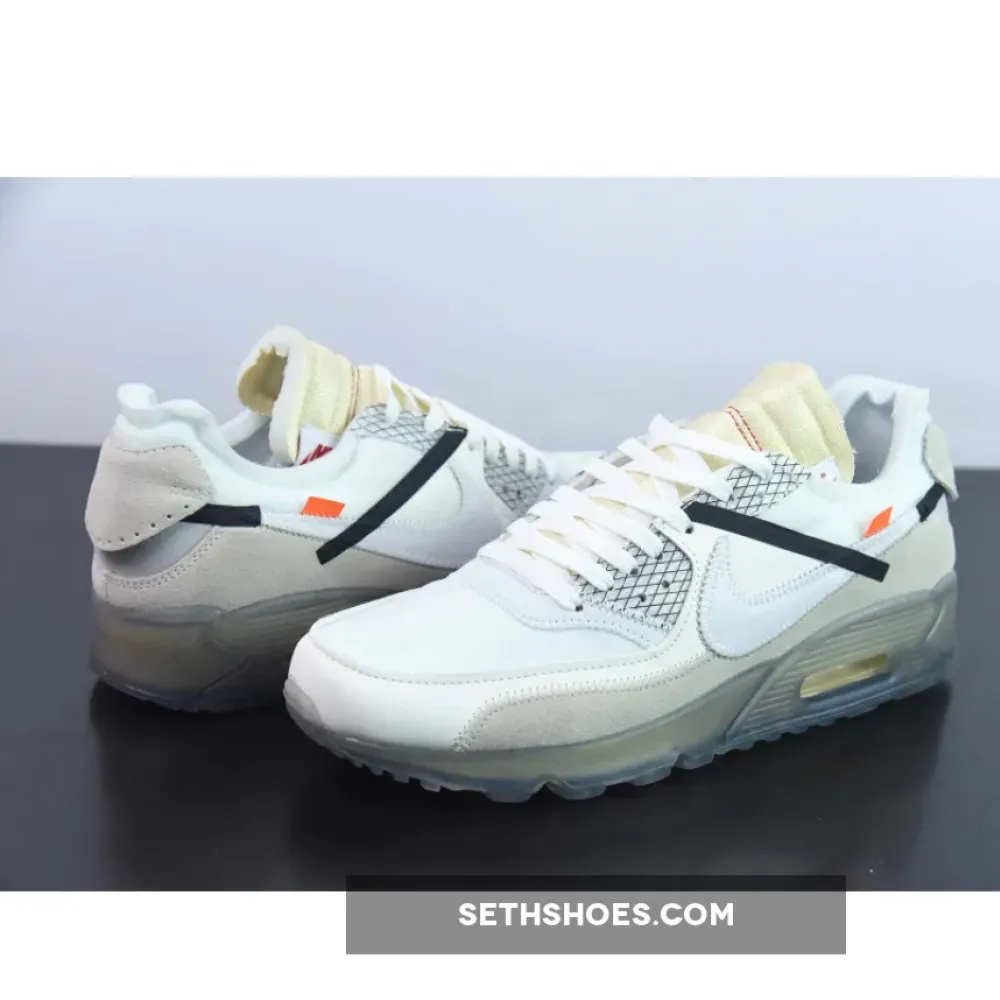 OFF-WHITE x Nike Air Max 90 ‘Ice’ White Muslin  AA7293-100