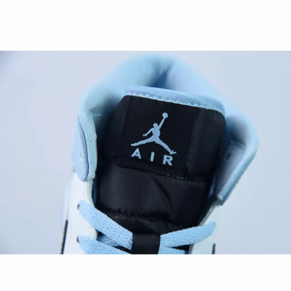 Air Jordan 1 Mid White/Ice Blue-Black  DV1308-104