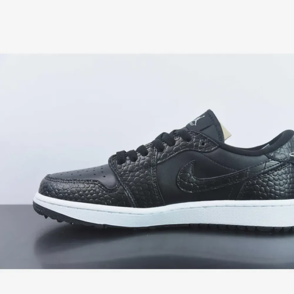 Air Jordan 1 Low Golf “Black Croc” Black/Iron Grey-White  DD9315-003