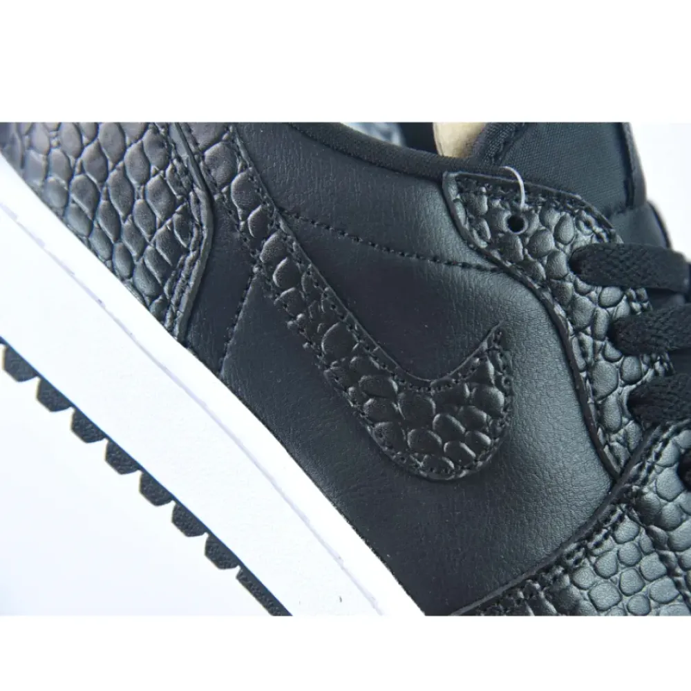 Air Jordan 1 Low Golf “Black Croc” Black/Iron Grey-White  DD9315-003