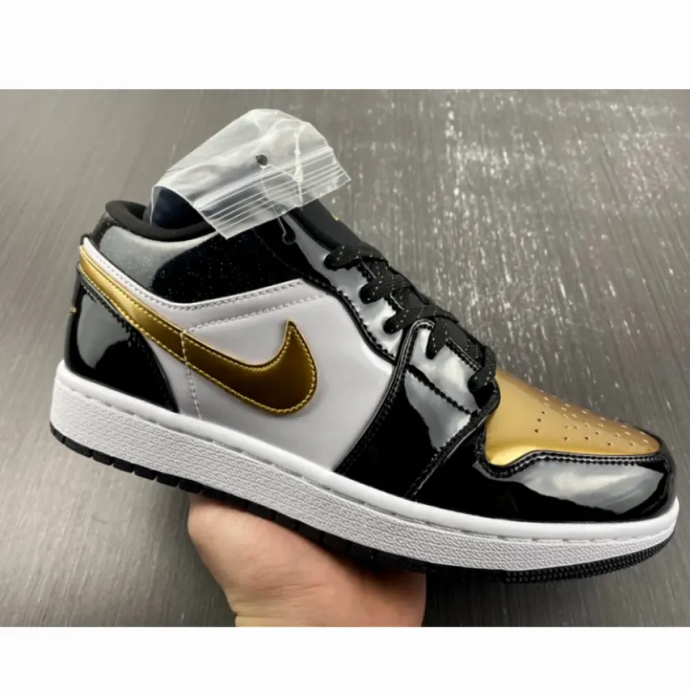Air Jordan 1 Low “Copper Toe” Black Gold White  DR6970-071