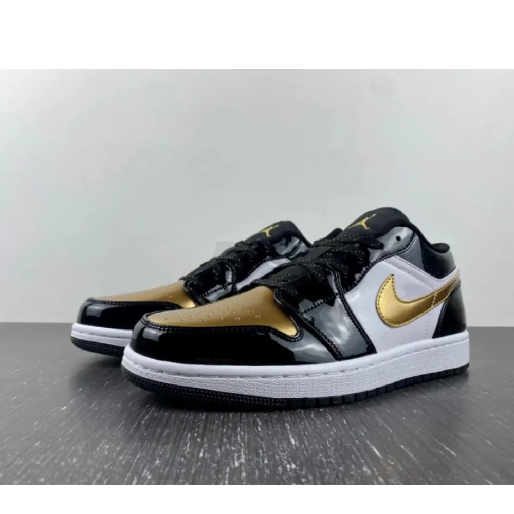 Air Jordan 1 Low “Copper Toe” Black Gold White  DR6970-071