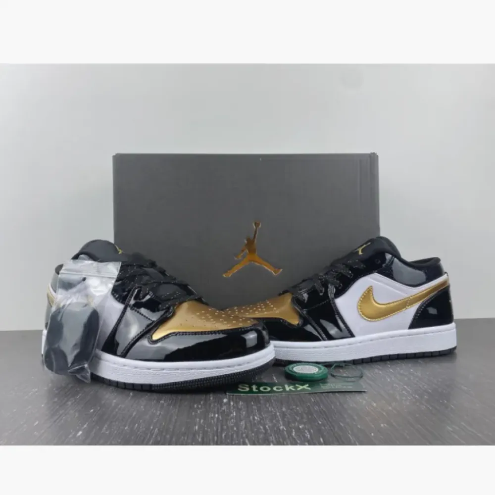 Air Jordan 1 Low “Copper Toe” Black Gold White  DR6970-071