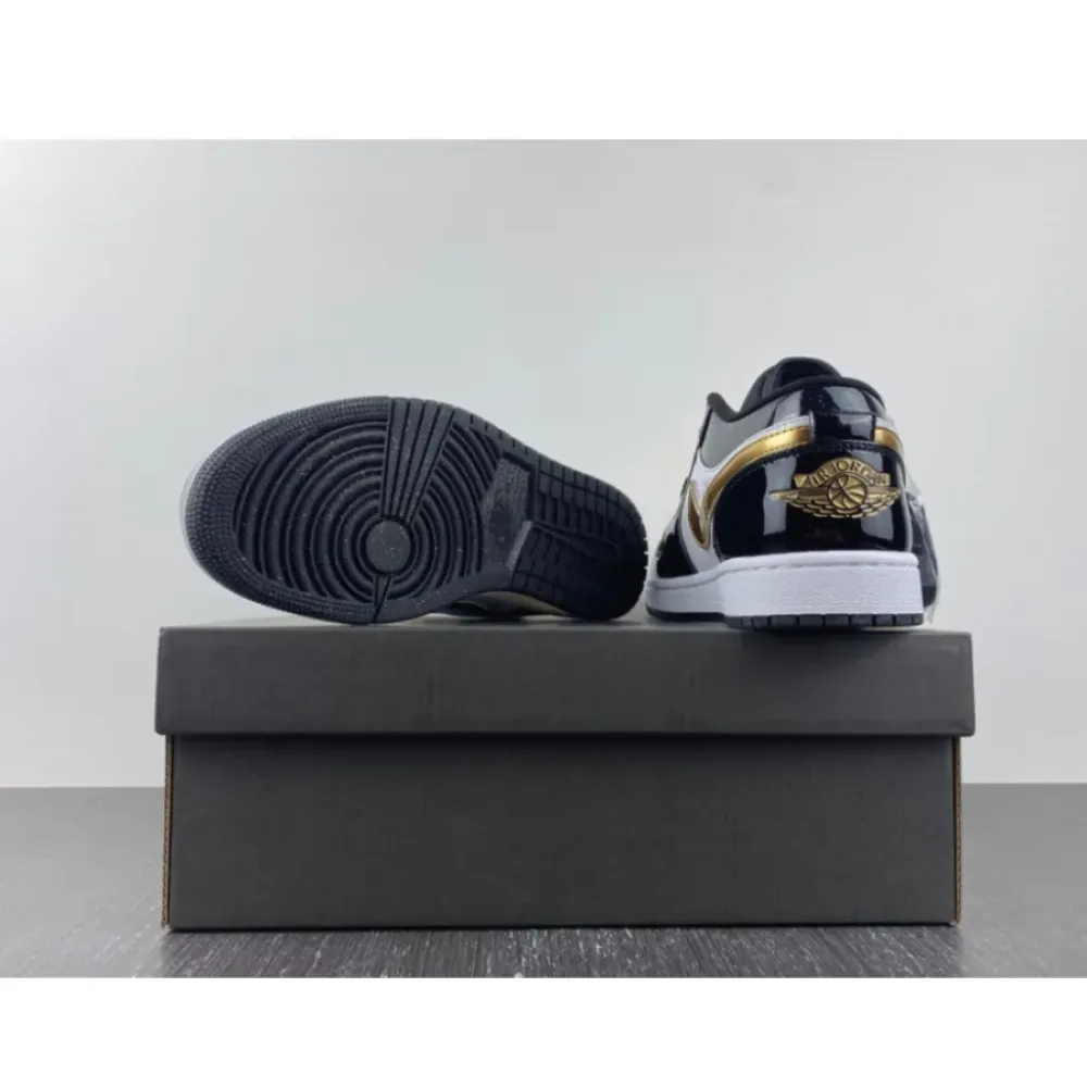 Air Jordan 1 Low “Copper Toe” Black Gold White  DR6970-071