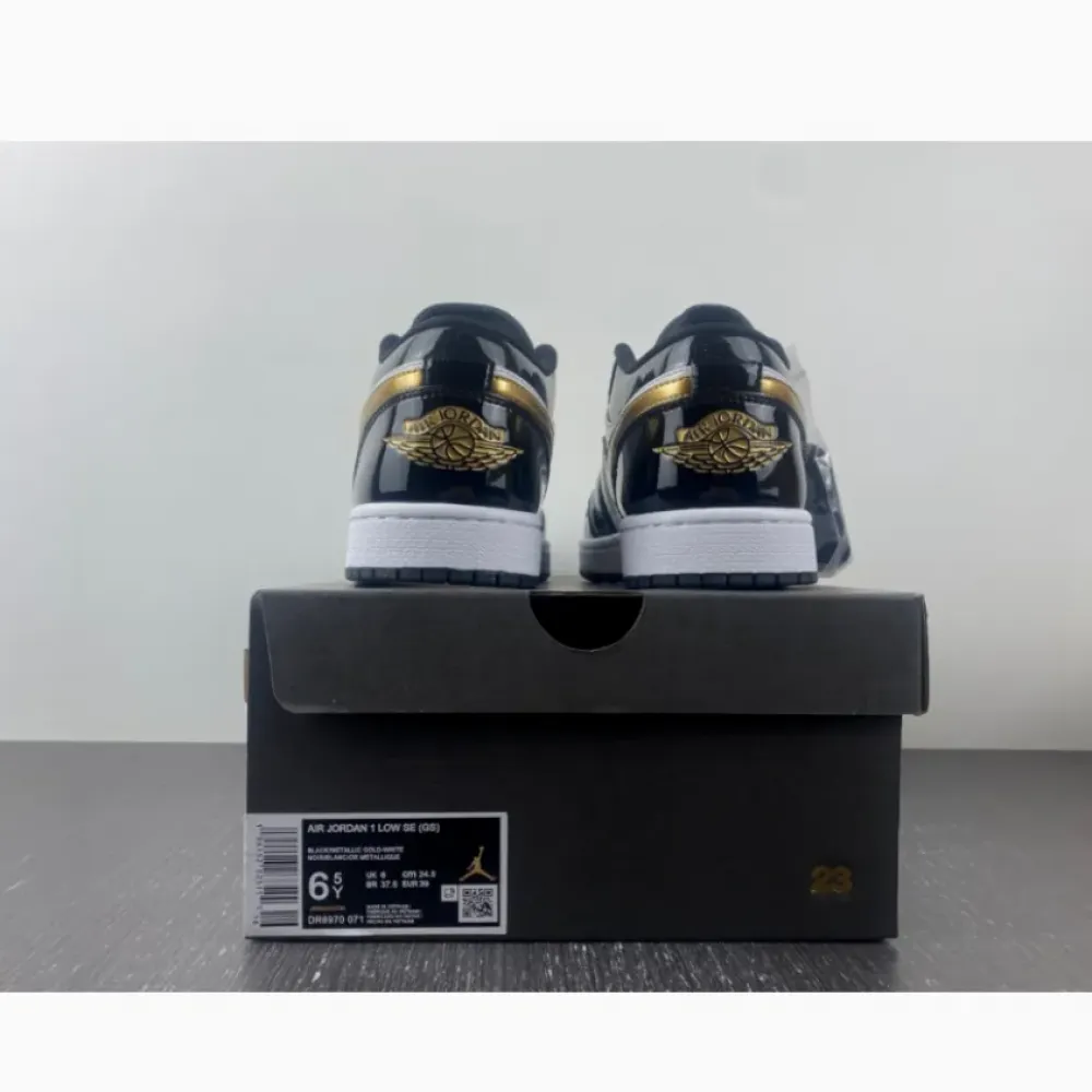 Air Jordan 1 Low “Copper Toe” Black Gold White  DR6970-071