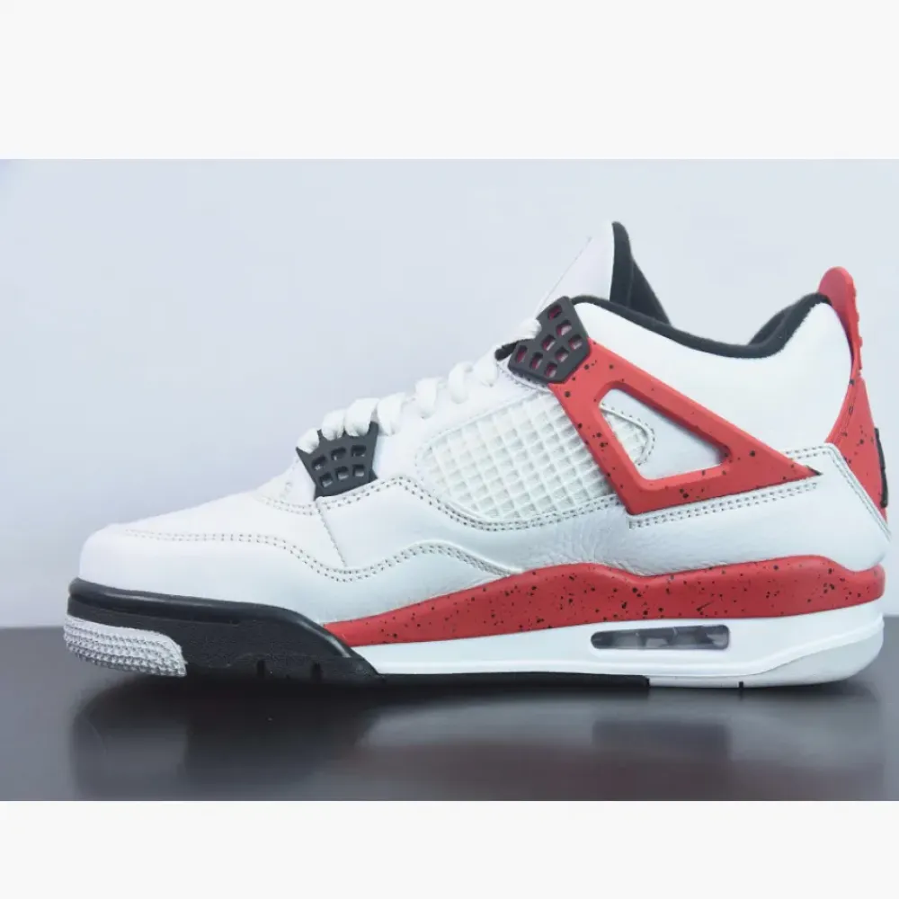 Air Jordan 4 “Red Cement” White/Fire Red-Black  DH6927-161