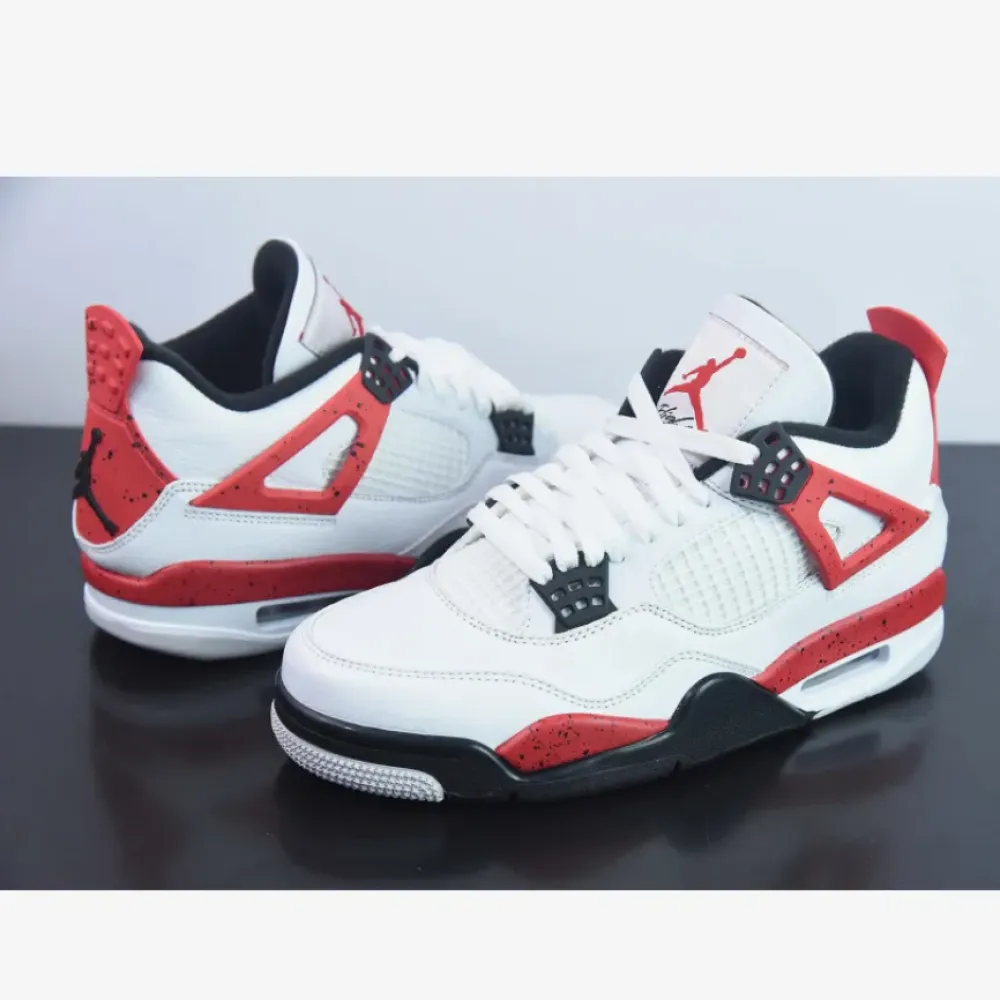 Air Jordan 4 “Red Cement” White/Fire Red-Black  DH6927-161