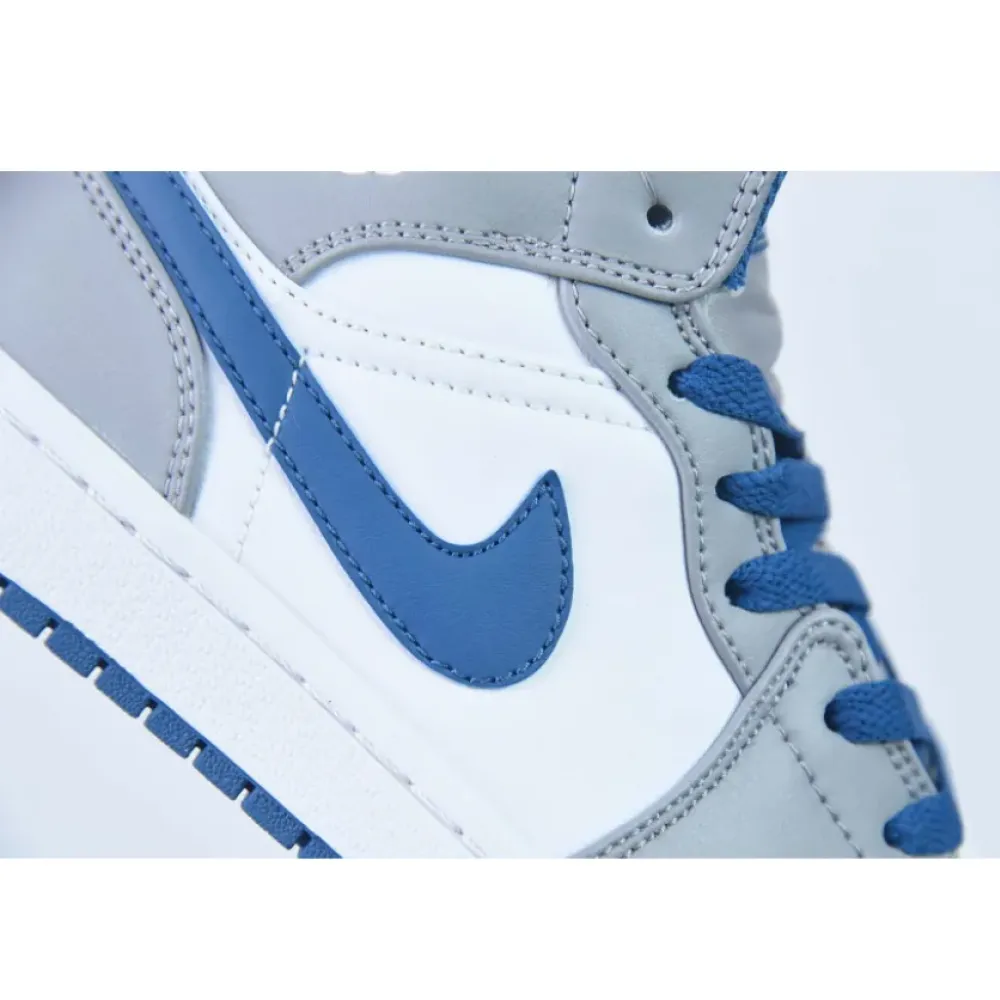 Air Jordan 1 Mid Cement Grey/White-True Blue  DQ8426-014