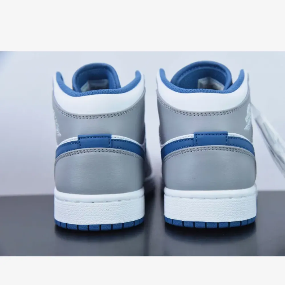 Air Jordan 1 Mid Cement Grey/White-True Blue  DQ8426-014