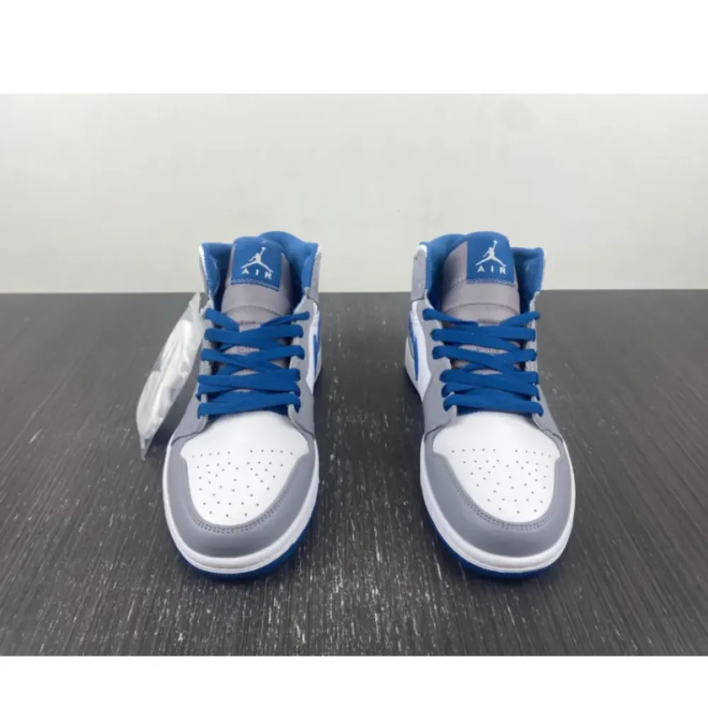 Air Jordan 1 Mid Cement Grey/White-True Blue  DQ8426-014