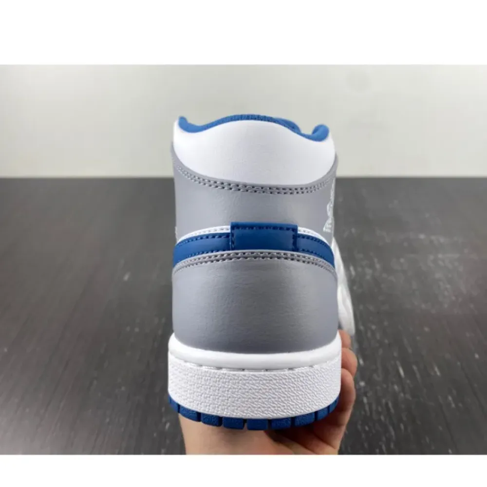Air Jordan 1 Mid Cement Grey/White-True Blue  DQ8426-014