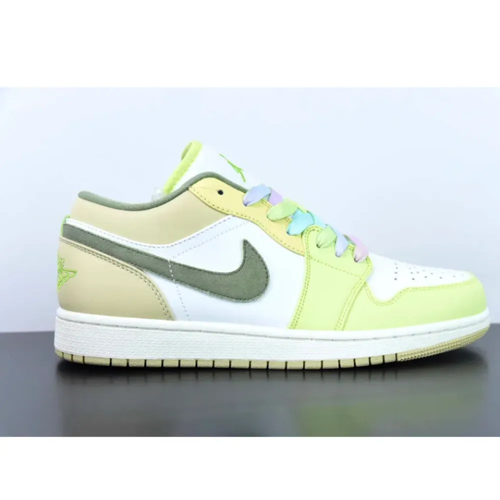 Air Jordan 1 Low Light Olive Pale Citron  FD9906-131