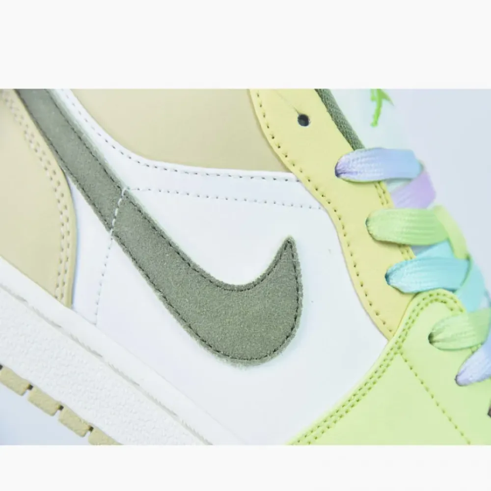 Air Jordan 1 Low Light Olive Pale Citron  FD9906-131
