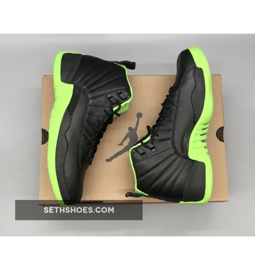 Air Jordan 12 “28 Days of Flight” Black/Neon Green