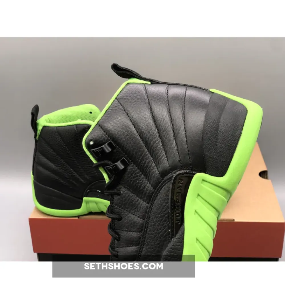 Air Jordan 12 “28 Days of Flight” Black/Neon Green