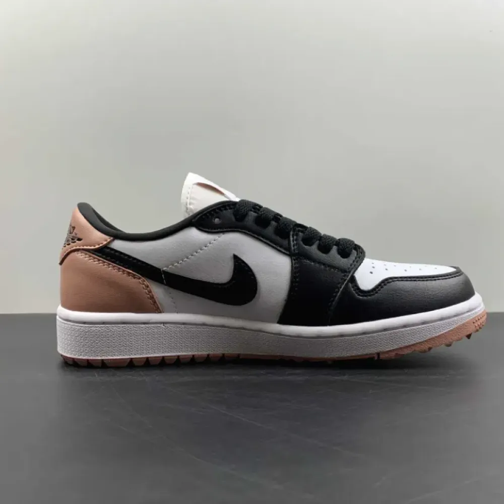 Air Jordan 1 Low Golf White/Black-Rust Pink  DD9315-106