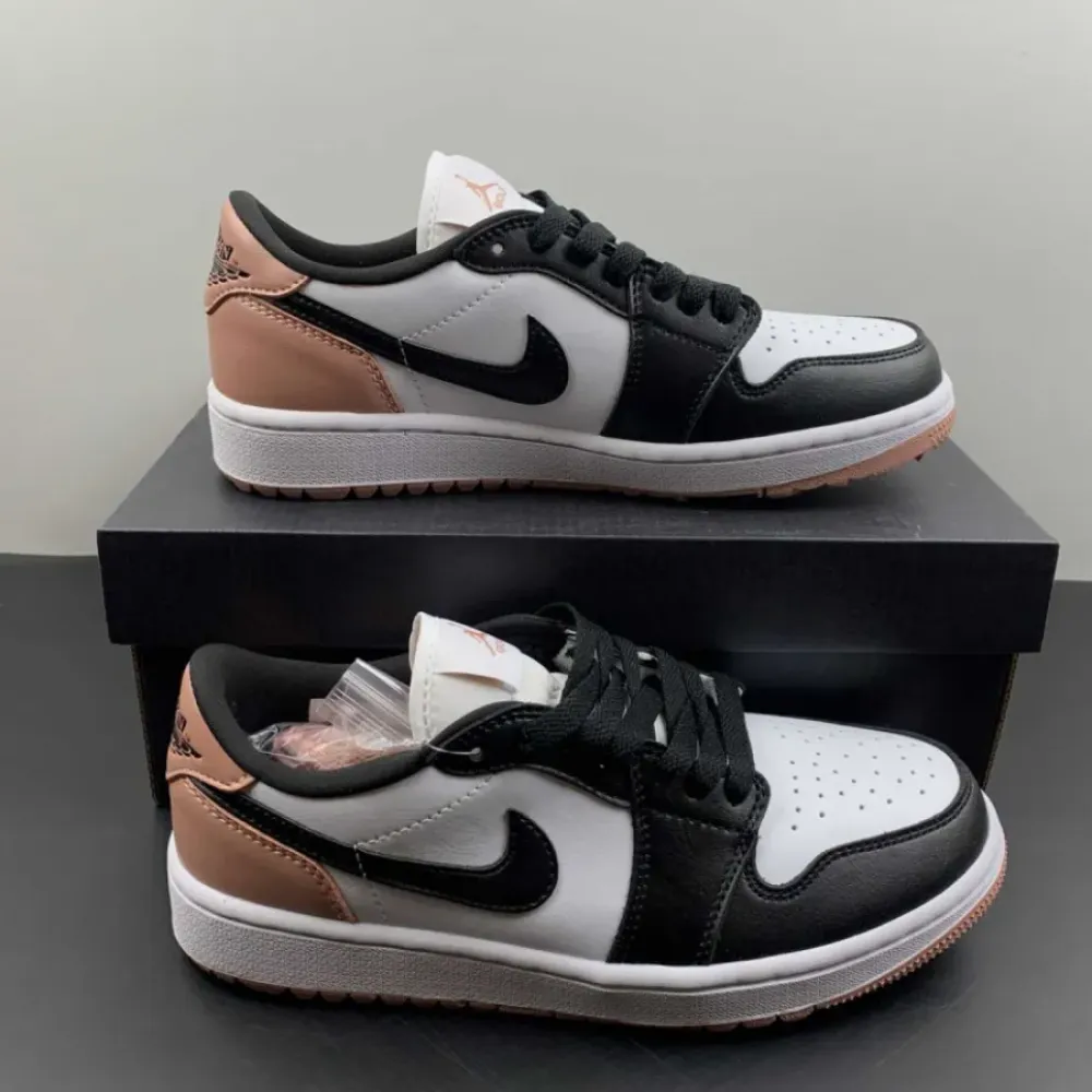 Air Jordan 1 Low Golf White/Black-Rust Pink  DD9315-106