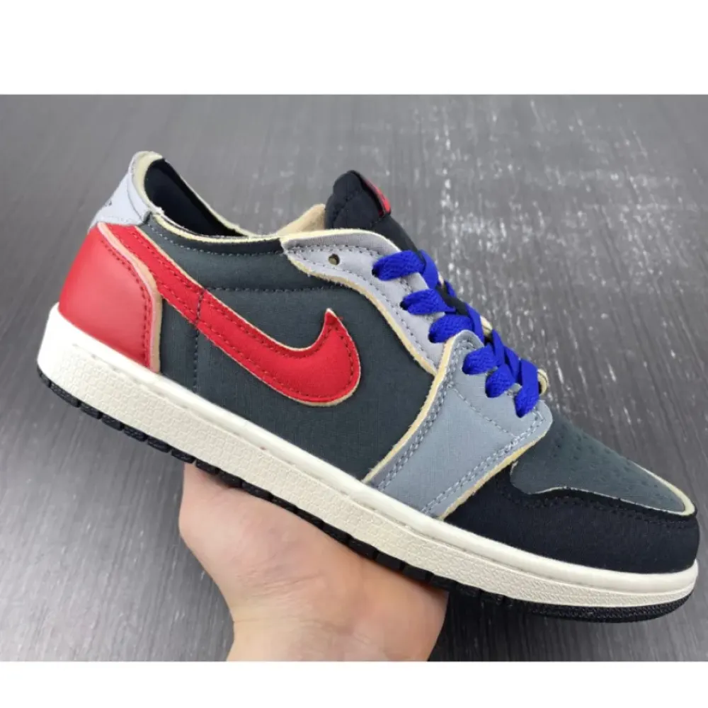 Air Jordan 1 Low OG EX Black/Dark Smoke Grey-Red