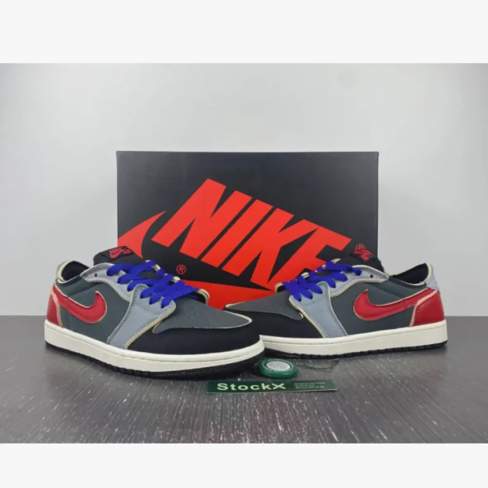 Air Jordan 1 Low OG EX Black/Dark Smoke Grey-Red