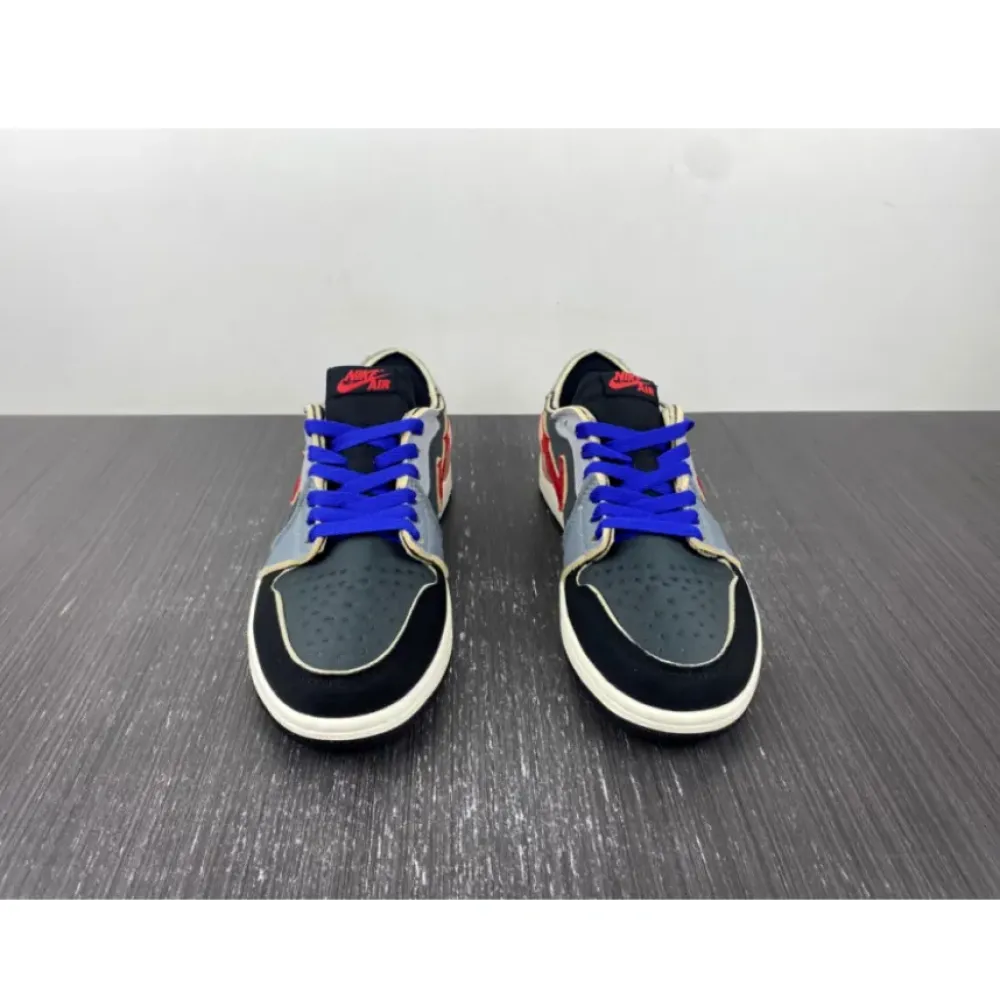 Air Jordan 1 Low OG EX Black/Dark Smoke Grey-Red