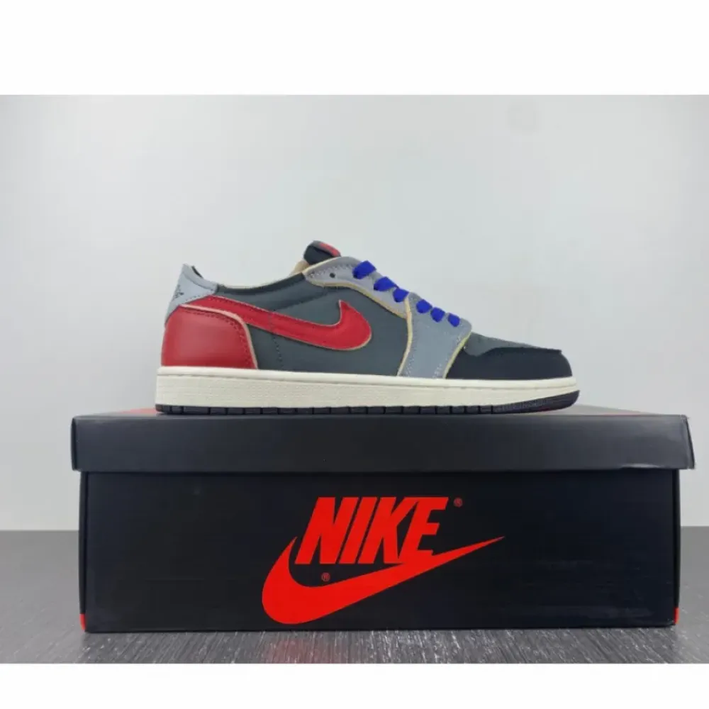 Air Jordan 1 Low OG EX Black/Dark Smoke Grey-Red