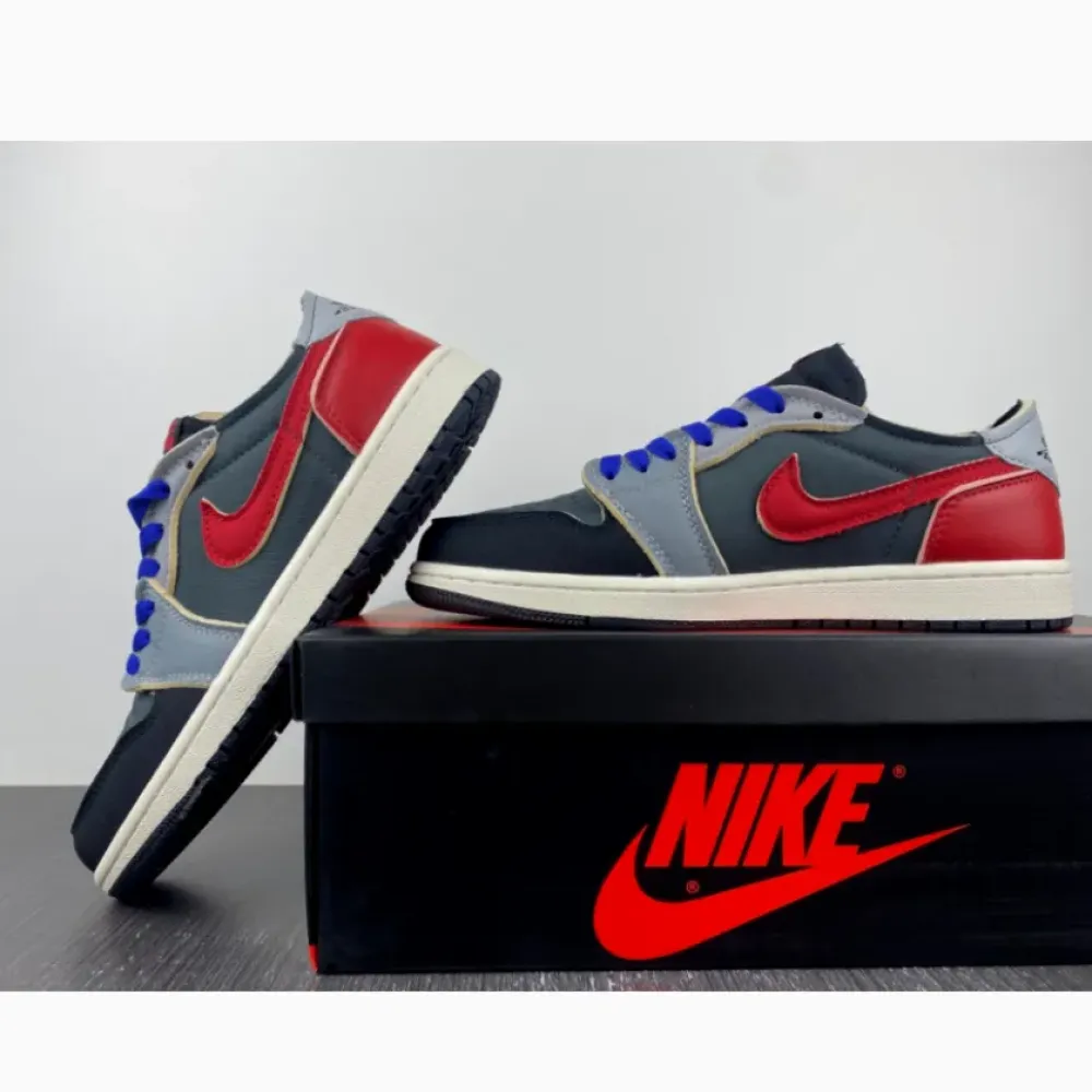 Air Jordan 1 Low OG EX Black/Dark Smoke Grey-Red