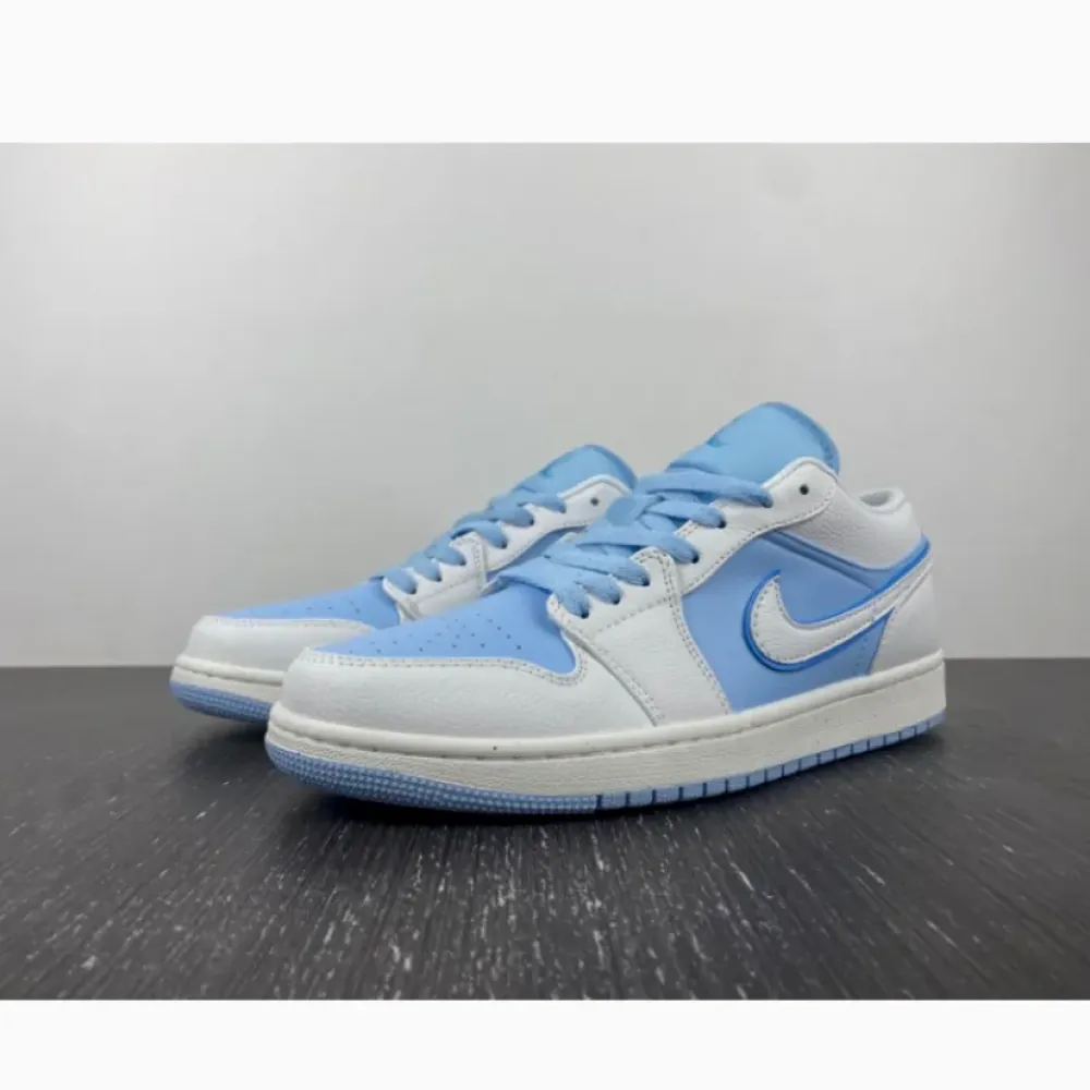 Air Jordan 1 Low Sail/Dark Powder Blue-Ice Blue  DV1299-104