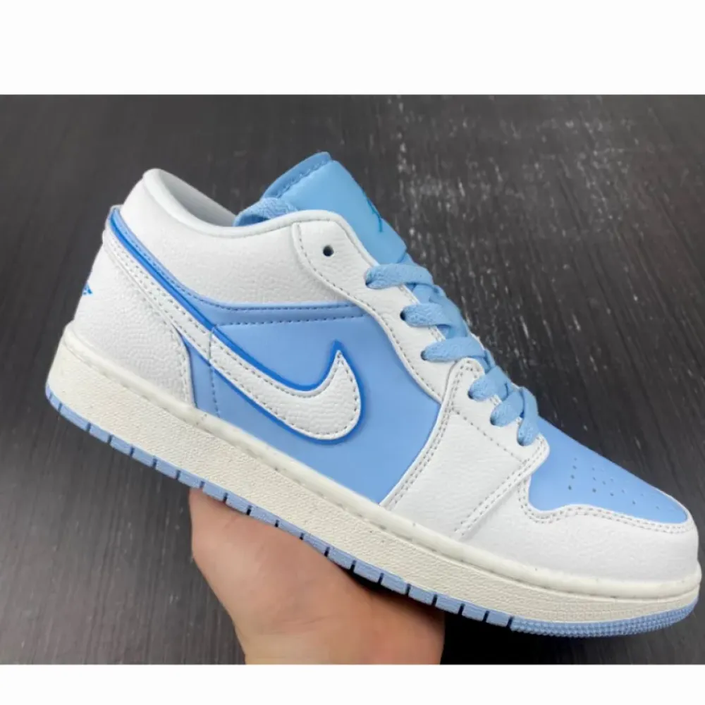 Air Jordan 1 Low Sail/Dark Powder Blue-Ice Blue  DV1299-104