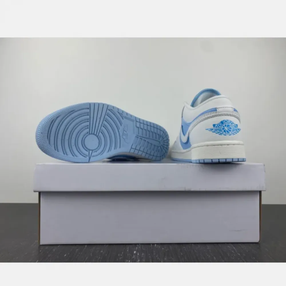 Air Jordan 1 Low Sail/Dark Powder Blue-Ice Blue  DV1299-104