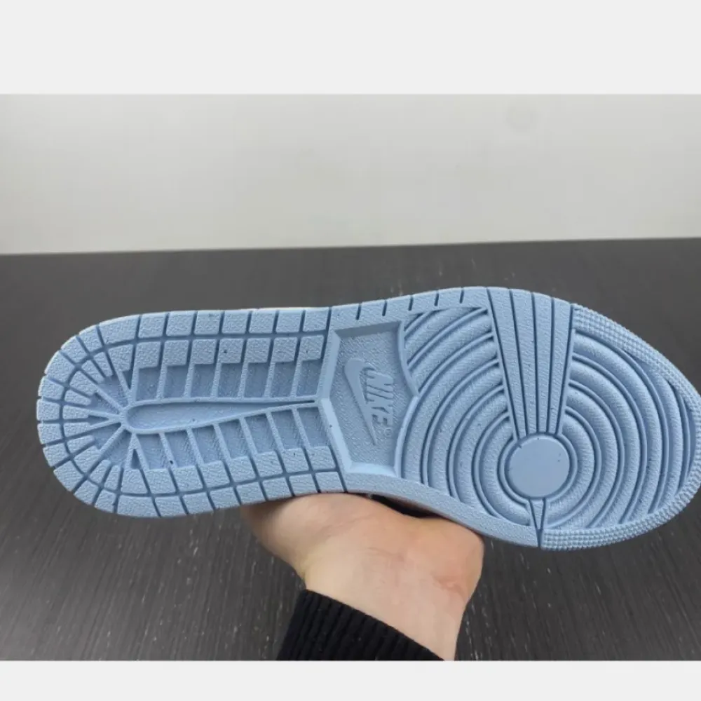 Air Jordan 1 Low Sail/Dark Powder Blue-Ice Blue  DV1299-104