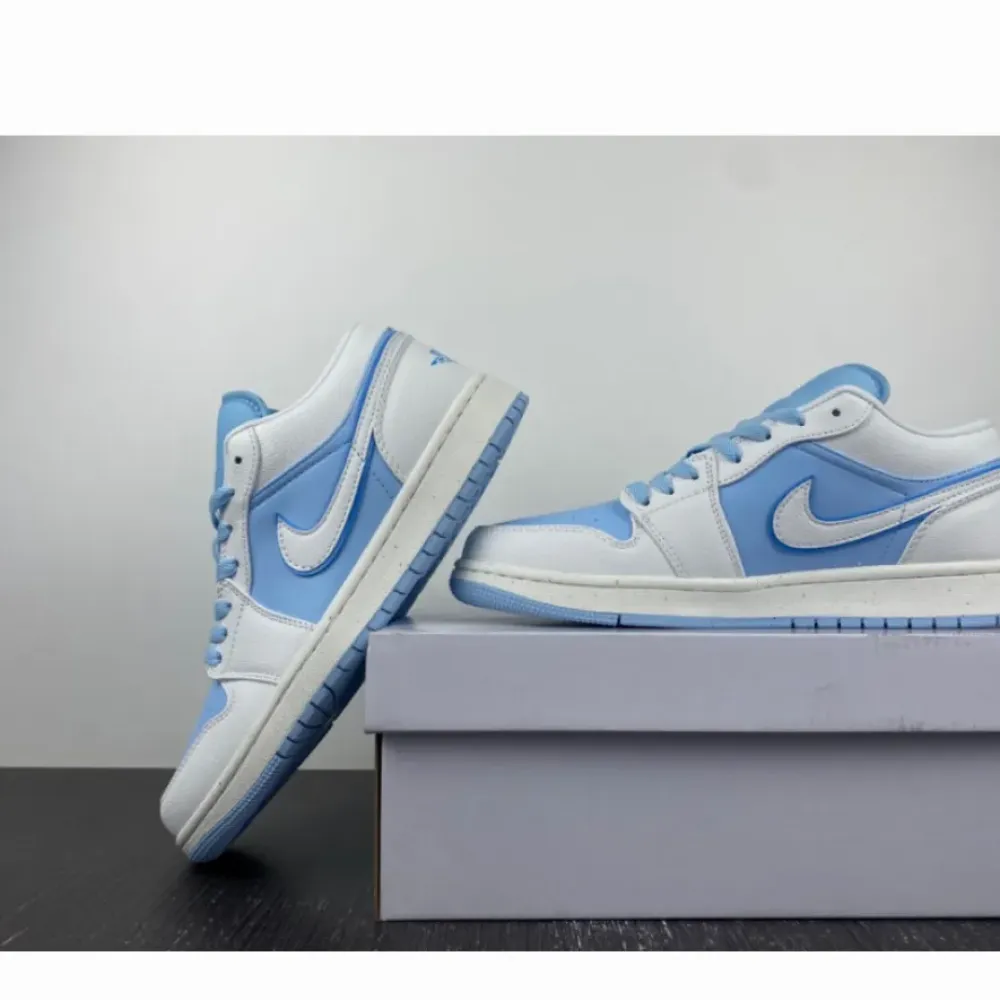 Air Jordan 1 Low Sail/Dark Powder Blue-Ice Blue  DV1299-104