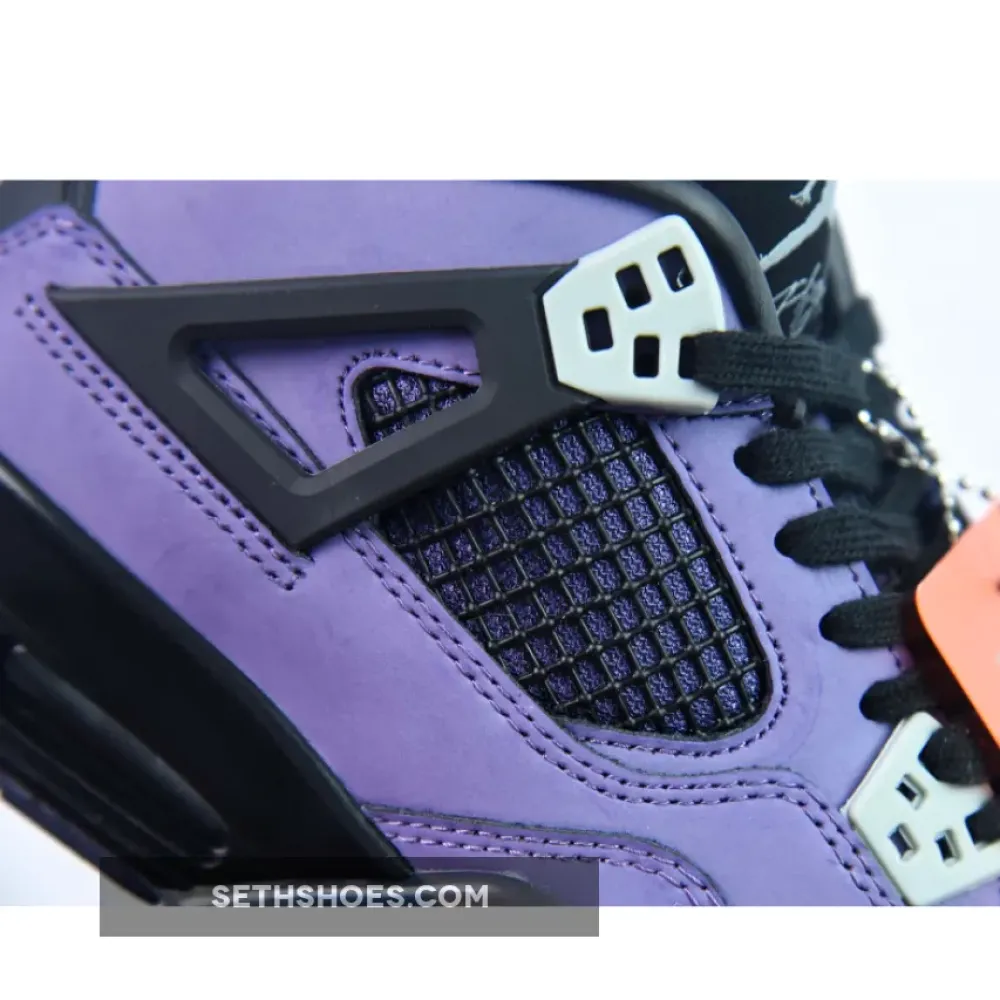 Travis Scott x Air Jordan 4 Retro ‘Friends & Family’ Purple Suede Black Midsole