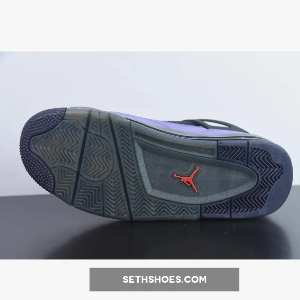 Travis Scott x Air Jordan 4 Retro ‘Friends & Family’ Purple Suede Black Midsole