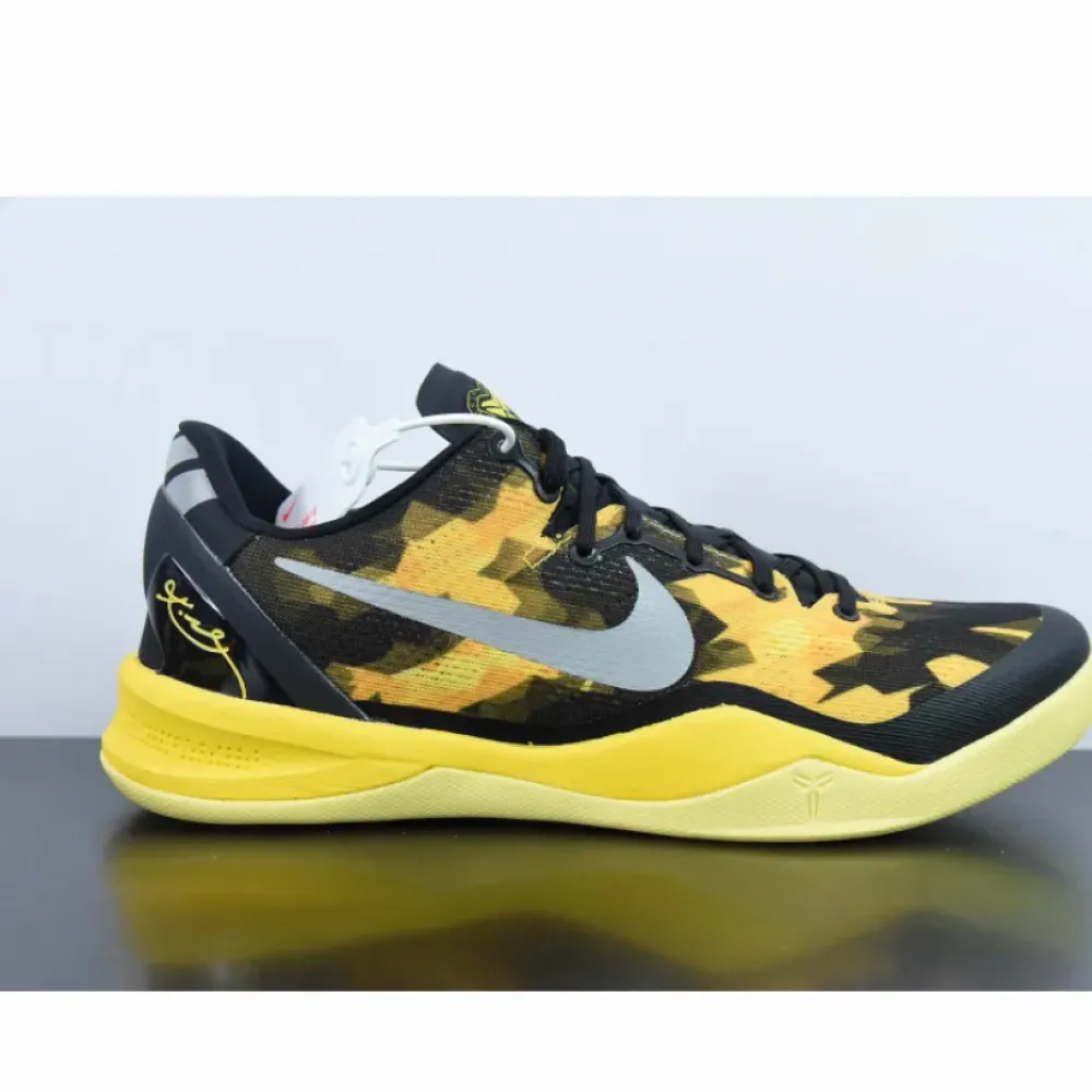 Nike Kobe 8 System Black/Strata Gray-Vivid Sulphur-Electric Yellow