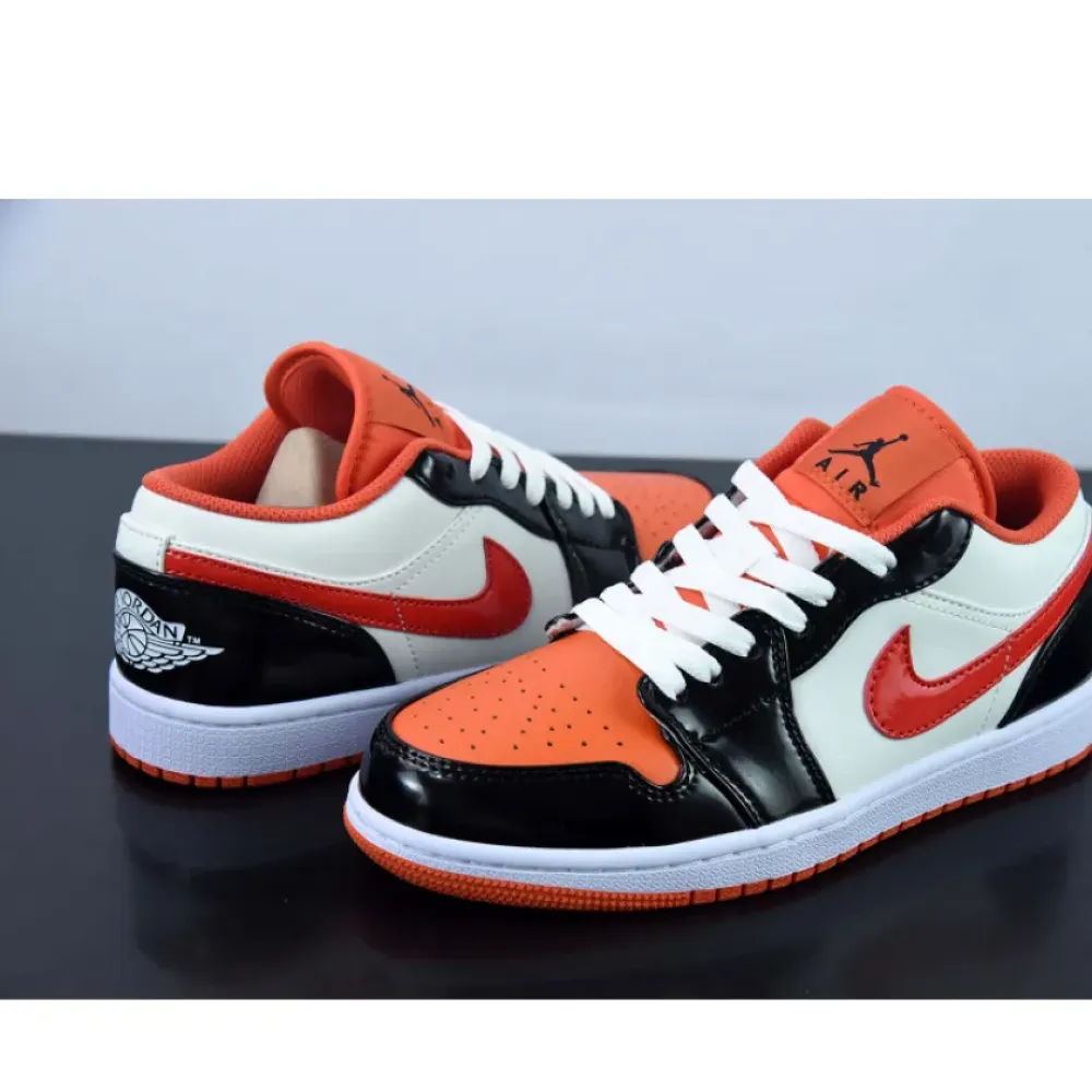 Air Jordan 1 Low “Halloween” Team Orange/Black-Sail-Iron Grey  DV1335-800