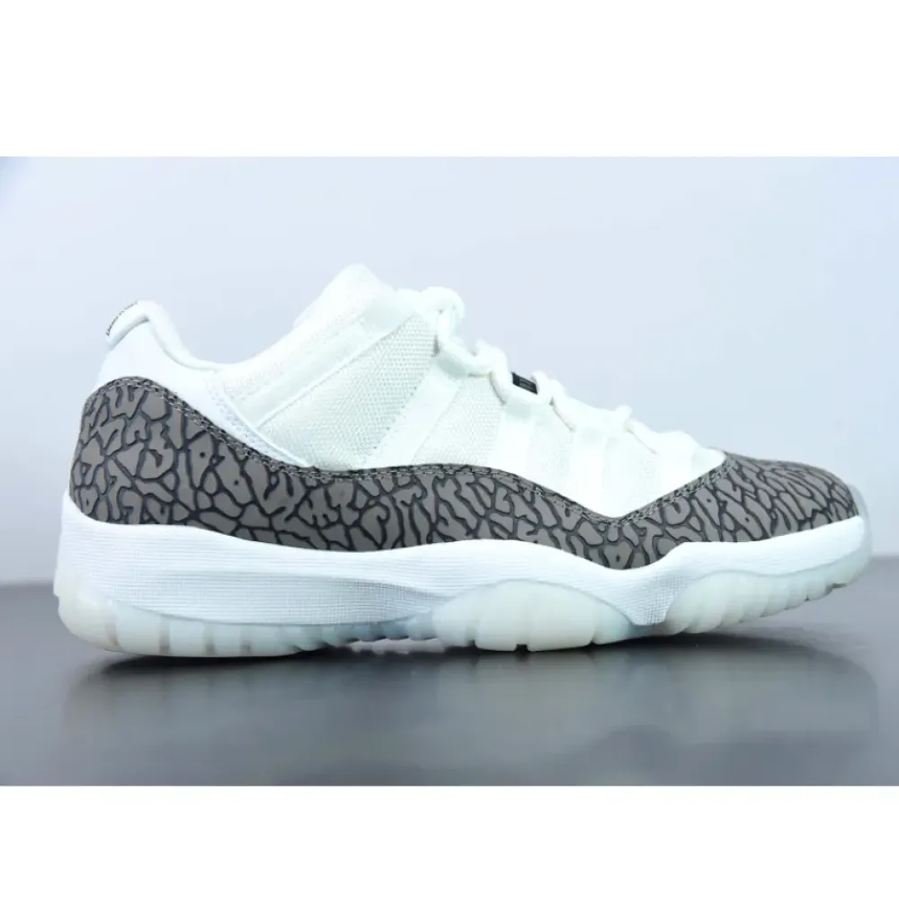 Air Jordan 11 Low White/University Blue-Cement Grey  AV2187-140