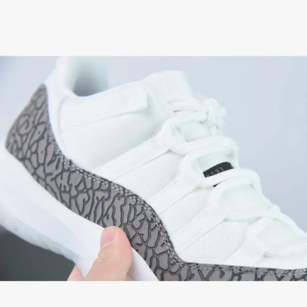 Air Jordan 11 Low White/University Blue-Cement Grey  AV2187-140