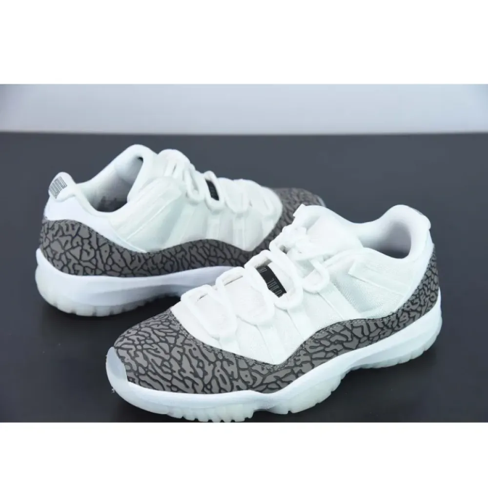 Air Jordan 11 Low White/University Blue-Cement Grey  AV2187-140